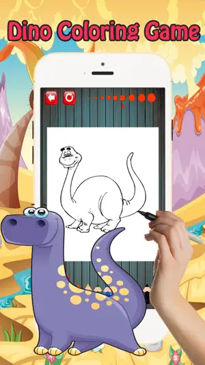颜色我：恐龙着色书页童装成人玩益智游戏截图2