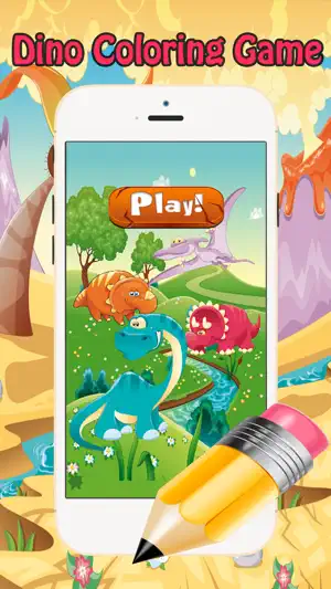 颜色我：恐龙着色书页童装成人玩益智游戏截图4