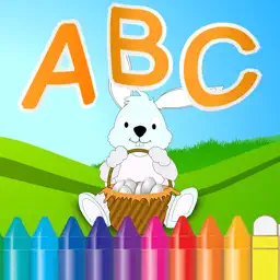 ABC字母动物着色书和图纸A-Z为孩子们