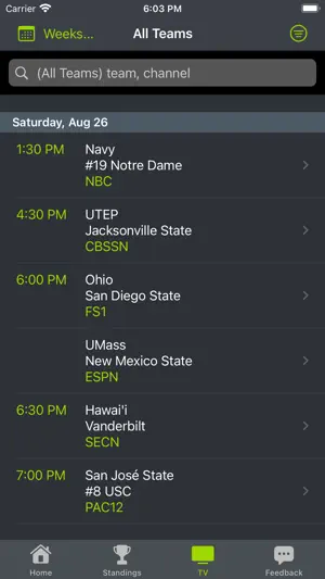 Baylor Football Schedules截图4