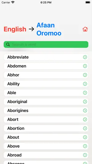 Afan Oromo English Dictionary截图3