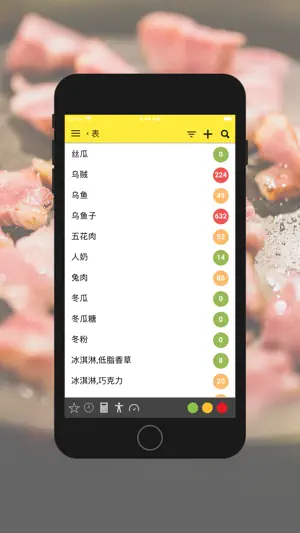 胆固醇含量表格和计算器截图3