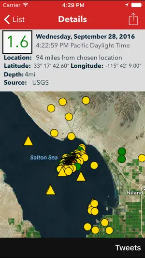 Earthquake Lite - Realtime Tracking App截图3