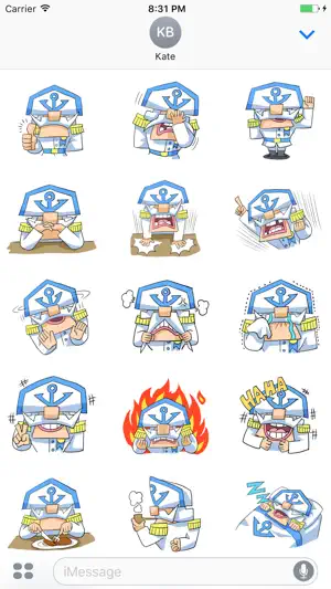 Admiral White Beard Stickers截图2