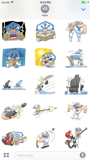 Admiral White Beard Stickers截图3